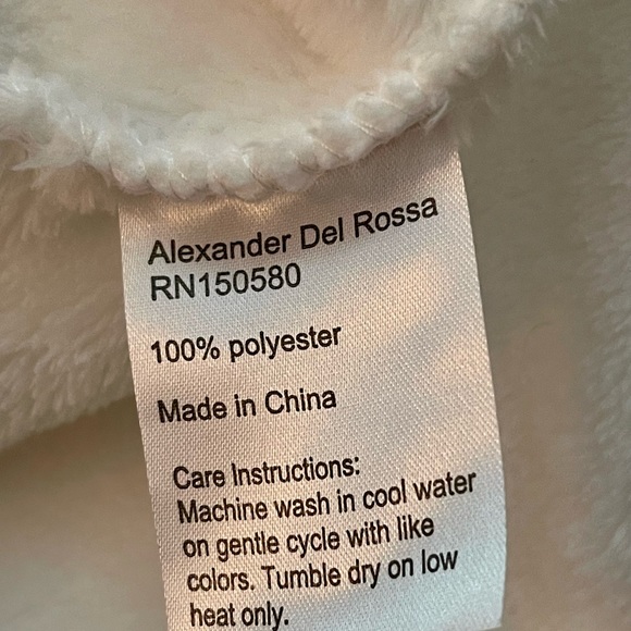 Women's Fleece Winter Robe, Long Soft Plush Bathrobe by Alexander Del Rossa S/M - Picture 6 of 9